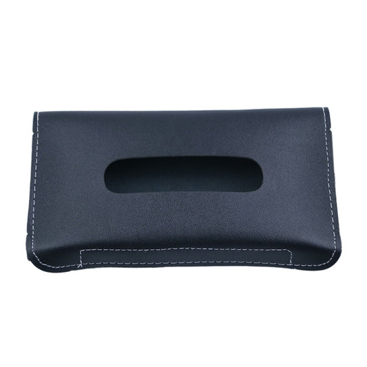 Car Armrest Box Sun Visor Hanging Leather Tissue Box(Black) - Stowing Tidying by buy2fix | Online Shopping UK | buy2fix