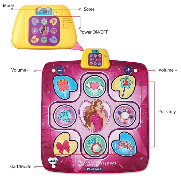 Children Music Dance Mat Electronic Music Dancing Game Pad Music Box Toys(Pink Purple) - Music Toys by buy2fix | Online Shopping UK | buy2fix