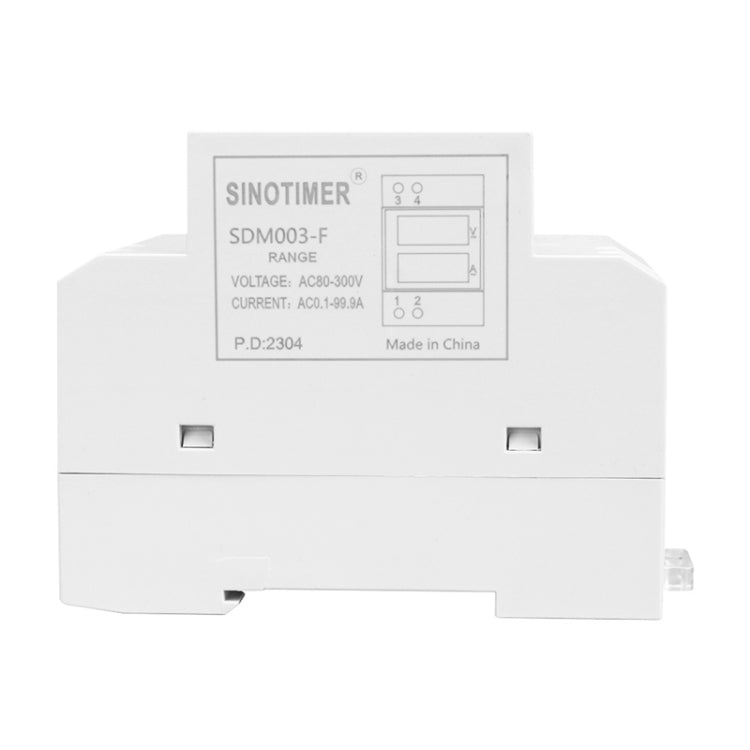 SINOTIMER SDM003-F 4 Digits Display DIN-Rail Single Phase AC Dual Display Voltage And Current Meter - Current & Voltage Tester by SINOTIMER | Online Shopping UK | buy2fix