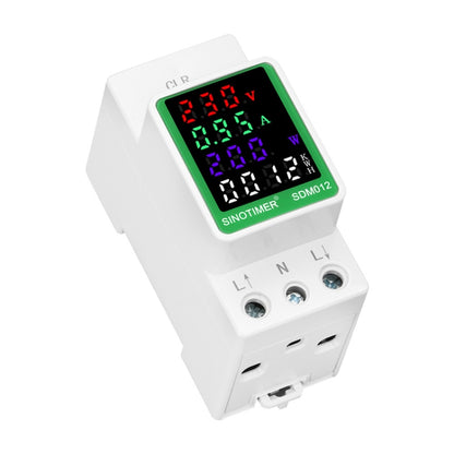 SINOTIMER DIN Rail AC Digital Display Current Voltage Power Electricity Multi-Function Tester, Model: SDM012-1 - Current & Voltage Tester by SINOTIMER | Online Shopping UK | buy2fix