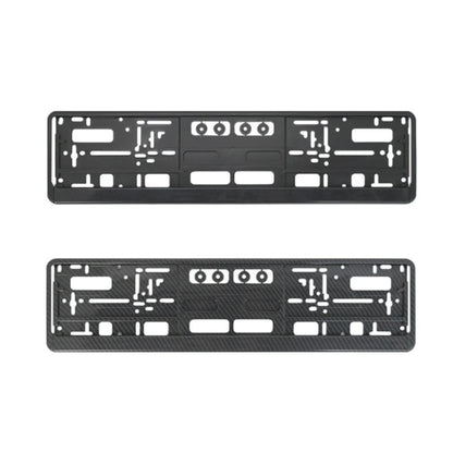 European Standard Single-strip Plastic License Plate Frame, Specification: Carbon Pattern - License Plate Covers & Frames by buy2fix | Online Shopping UK | buy2fix