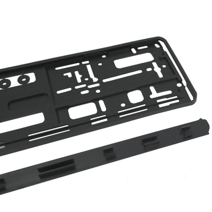 European Standard Single-strip Plastic License Plate Frame, Specification: Black - License Plate Covers & Frames by buy2fix | Online Shopping UK | buy2fix