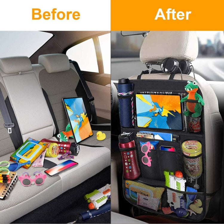 Car Rear Seat Anti-Kick Pad Storage Bag(Black) - Stowing Tidying by buy2fix | Online Shopping UK | buy2fix