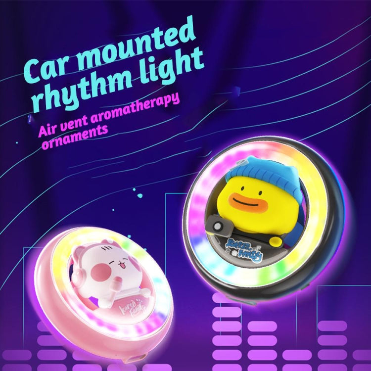 ICARER FAMILY XX-28 Car Aromatherapy Colorful Rhythm Lights Air Vent Aromatherapy Decoration(Pink) - Air Freshener by ICARER FAMILY | Online Shopping UK | buy2fix