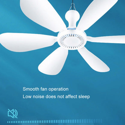 USB Home Dormitory Mute High Wind Power Mini Fan Six Blade Small Ceiling Fan, Style: Single Fan - Electric Fans by buy2fix | Online Shopping UK | buy2fix