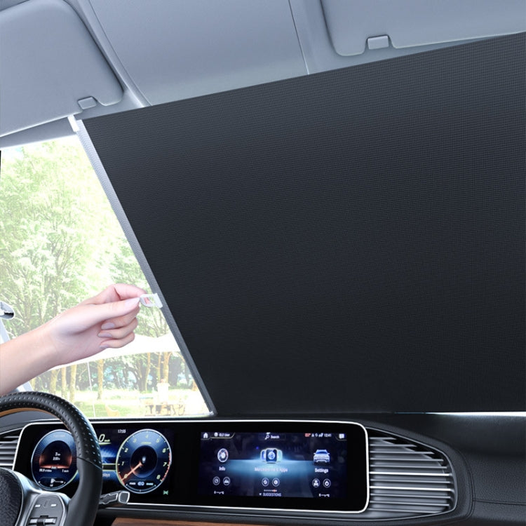40x60cm Car Summer No-punch Retractable Titanium Silver Sunshade Curtain - Window Foils & Solar Protection by buy2fix | Online Shopping UK | buy2fix