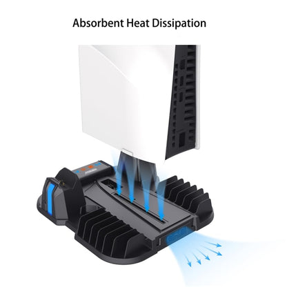 For Sony PS5 Slim PGTECH GP-521 Handle Charging Base Host Cooling Rack With Disc Rack(Black) - Charger & Power by PGTECH | Online Shopping UK | buy2fix