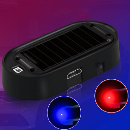 Car Solar Analog Anti-theft Device LED Warning Light(Black Shell Red Light) - Instrument Lights by buy2fix | Online Shopping UK | buy2fix