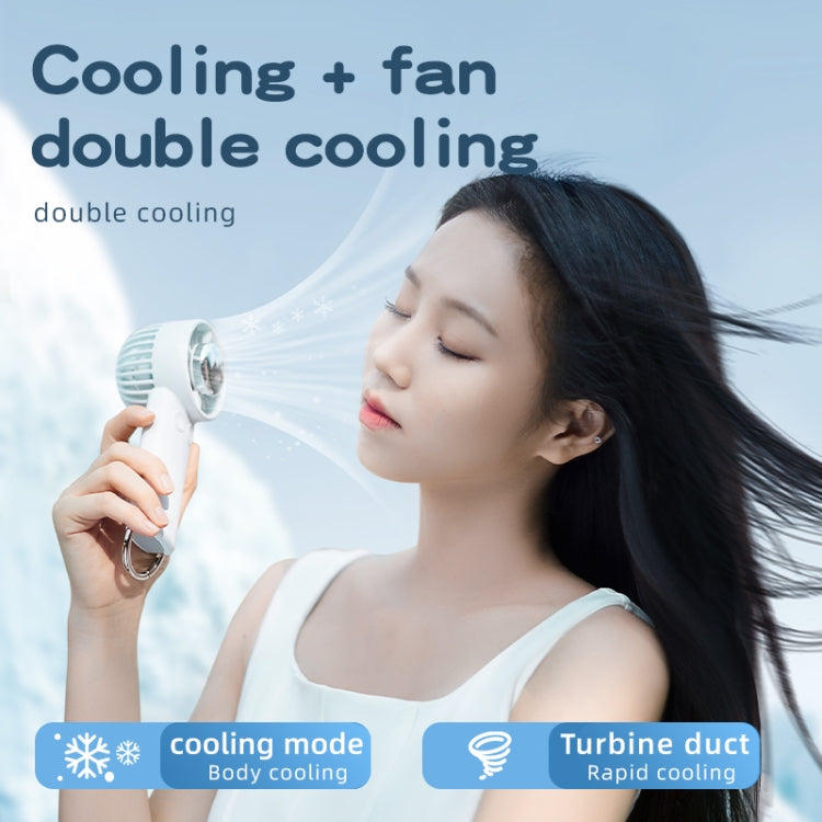 Outdoor Handheld Ice Air Conditioning Fan Astronaut Night Light Semiconductor Cooling Fan(White) - Electric Fans by buy2fix | Online Shopping UK | buy2fix