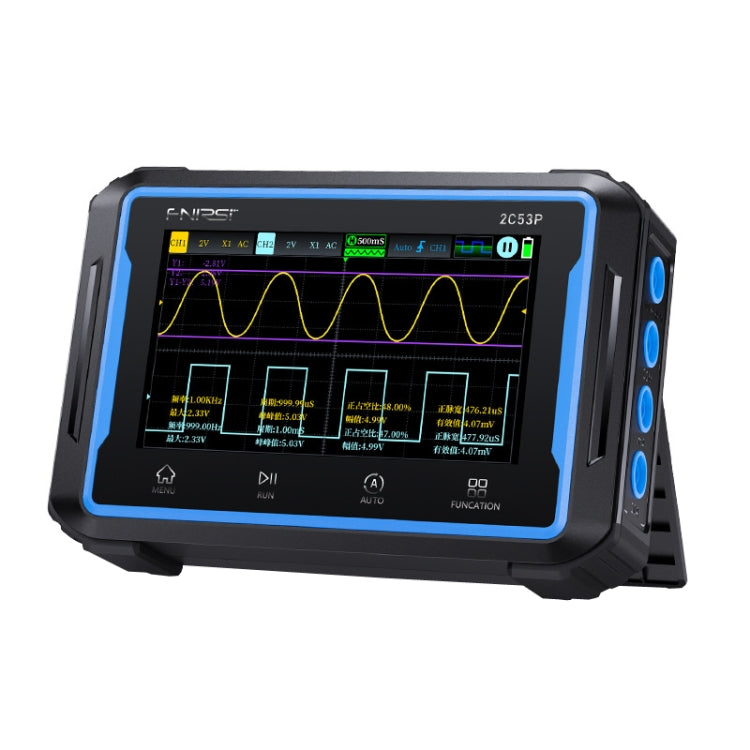 FNIRSI 2C53P Dual Channel Flat Panel Digital Oscilloscope Multimeter Signal Generator 3 In 1(Black) - Digital Multimeter by FNIRSI | Online Shopping UK | buy2fix