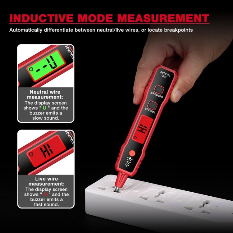 HABOTEST LCD Digital Display Sound Light Alarm High Sensitivity Test Pen(HT89A) - Current & Voltage Tester by HABOTEST | Online Shopping UK | buy2fix