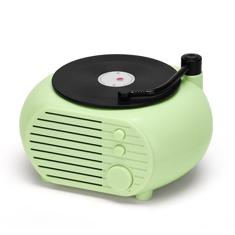 Retro Mini Record Player Wireless Bluetooth Speaker Multifunctional Card Desktop Speaker(Green Black) - Desktop Speaker by buy2fix | Online Shopping UK | buy2fix