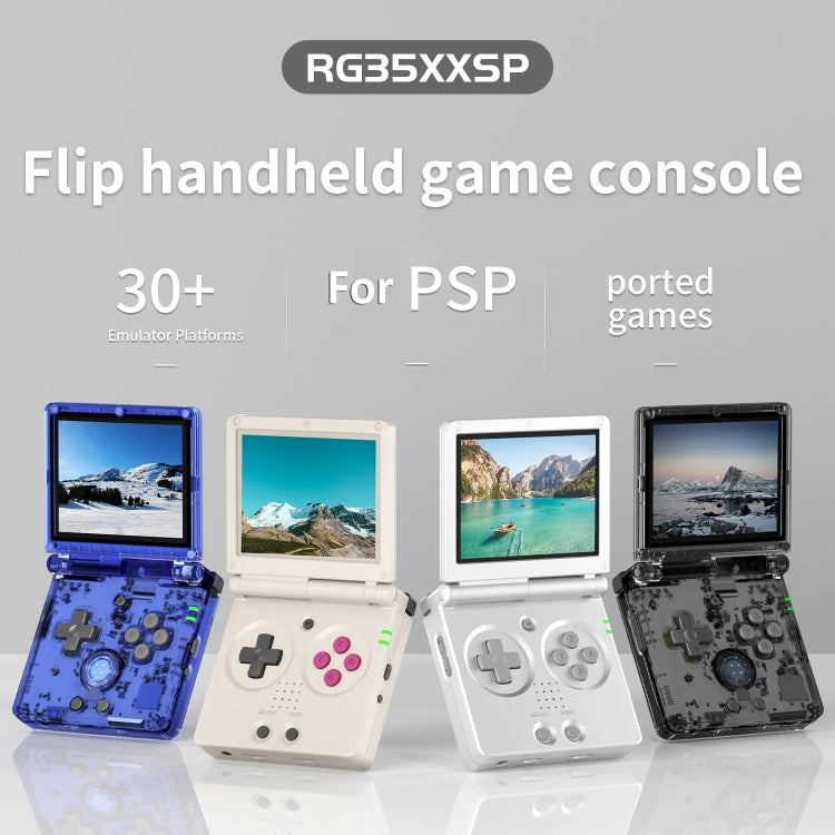 ANBERNIC RG35XXSP 3.5'' IPS Screen Flip Handheld Console Linux System WIFI Retro Video Game Player  64G(Silver) - Pocket Console by ANBERNIC | Online Shopping UK | buy2fix