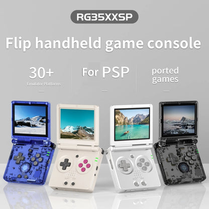 ANBERNIC RG35XXSP 3.5'' IPS Screen Flip Handheld Console Linux System WIFI Retro Video Game Player  64G(Grey) - Pocket Console by ANBERNIC | Online Shopping UK | buy2fix