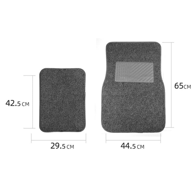 4pcs /Set Universal Car Foot Mats PVC Flocking Pads(Beige) - Floor Mats by buy2fix | Online Shopping UK | buy2fix