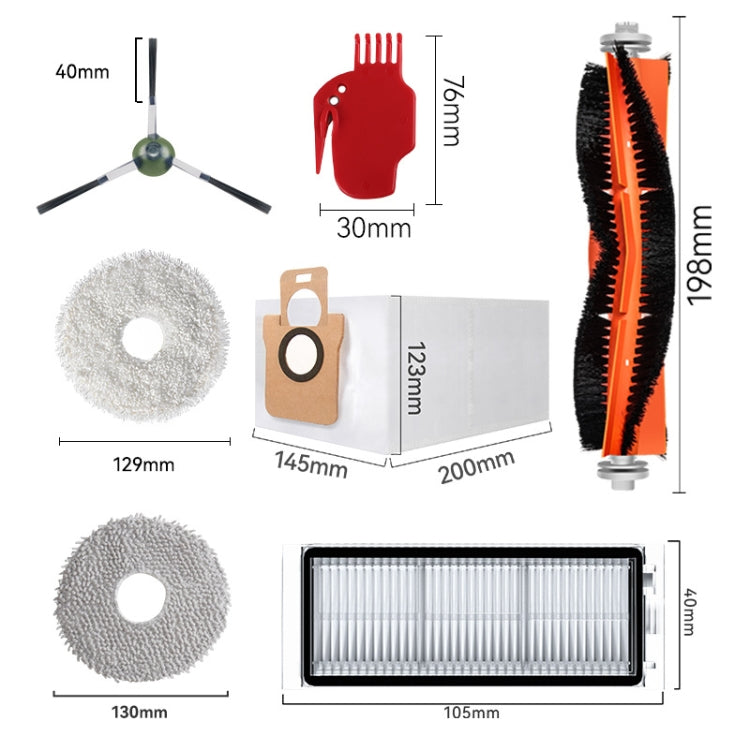 For Dreame L20 Ultra / X20 Pro / X20 Pro Plus Robot Vacuum Accessories 1 Rubber Brush - For Xiaomi Accessories by buy2fix | Online Shopping UK | buy2fix