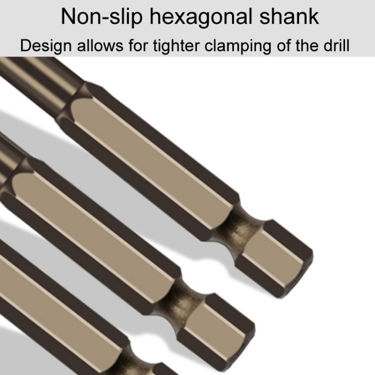 4mm Hexagonal Shank Spiral Flute Cross Alloy Drill Bits Glass Tile Four Edge Drivers - Drill & Drill Bits by buy2fix | Online Shopping UK | buy2fix