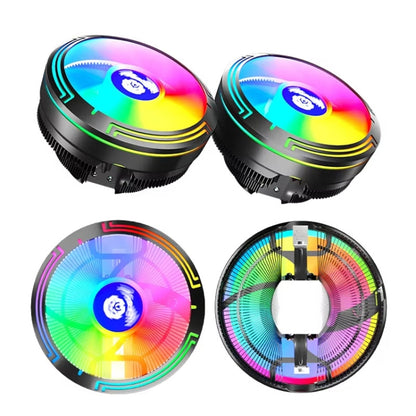 COOLMOON Ice Blade W120 LED Colorful Light 4Pin Cooler Desktop CPU Cooling Fan - Fan Cooling by COOLMOON | Online Shopping UK | buy2fix