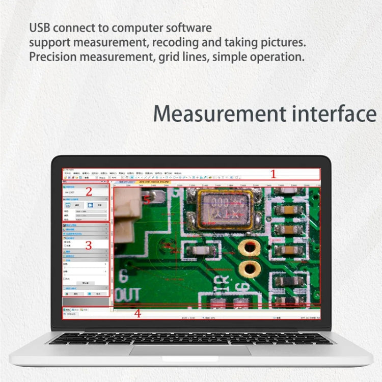 Measuring Electron Microscope Industrial Camera, Specifications: 30 Frames 16 Megapixel Dual Interface With Measurement - Digital Microscope by buy2fix | Online Shopping UK | buy2fix