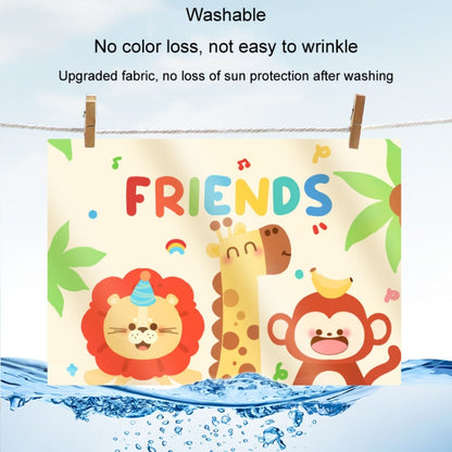 Suction Cup Car Sunshade Children Rear Side Window Insulation Sunscreen Cartoon Car Curtain, Style: Lion Monkey - Window Foils & Solar Protection by buy2fix | Online Shopping UK | buy2fix