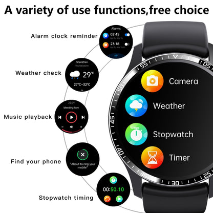 F207 Smart Watch 1.35-Inch Narrow Edge Screen Supports Bluetooth Calls / 24H Health Monitoring / 150+ Sports Modes, Color: Black Milan - Smart Watches by buy2fix | Online Shopping UK | buy2fix