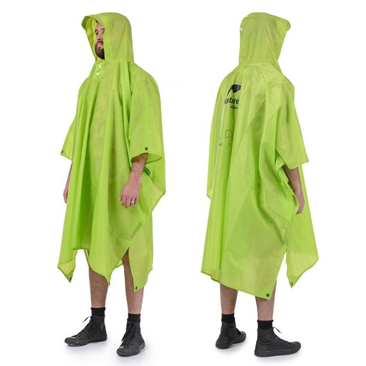 Naturehike 210T Plaid Outdoor Rain Poncho 3 In 1 Canopy Riding Travel Portable Backpacking Raincoat(Green) - Raincoats by Naturehike | Online Shopping UK | buy2fix