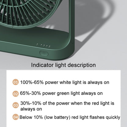 JisuLife FA19 4000mAh Wireless Rechargeable Desktop Mini Fan Silent Portable Fan(White) - Electric Fans by buy2fix | Online Shopping UK | buy2fix