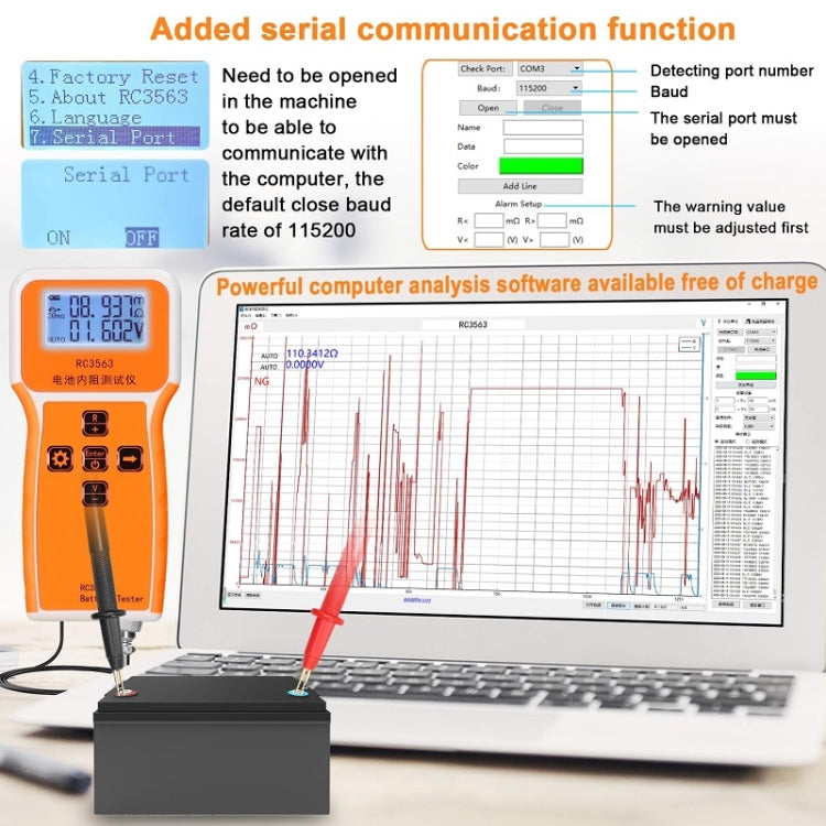 High-Precision Battery Voltage Internal Resistance Tester, Specifications: Host+Clip - Battery & Resistance Tester by buy2fix | Online Shopping UK | buy2fix