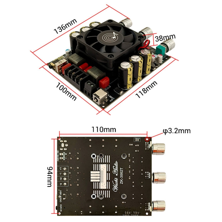 HIFI Dual-Channel High-Power TPA3255 Digital Amplifier Board(Split Type) - Breadboard / Amplifier Board by buy2fix | Online Shopping UK | buy2fix