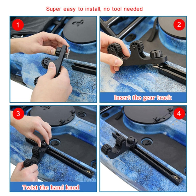 Canoe Paddle Fishing Rod Holder Rail Bracket, Specification: Adjustable Roller - Marine Accessories & Parts by buy2fix | Online Shopping UK | buy2fix