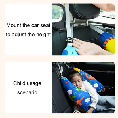 55x66cm Children Car Seat Belt Prevent Neck Strangulation Sleeping Pillow(Blue Dinosaur) - Seat Accessories by buy2fix | Online Shopping UK | buy2fix