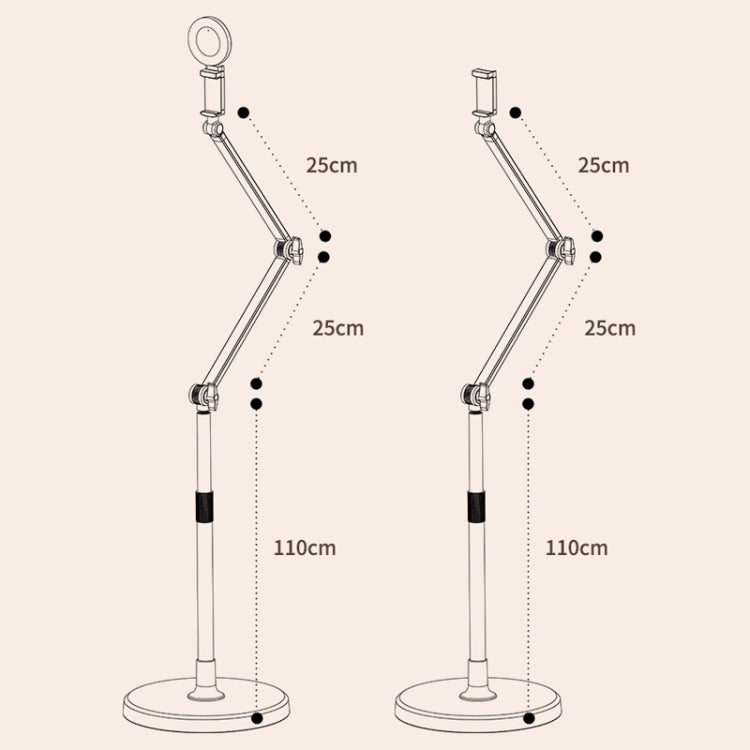 1.7m Mobile Phone Floor Stand Overhead Shooting Holder Retractable Lazy Support, Spec: With Remote Control - Stand by buy2fix | Online Shopping UK | buy2fix