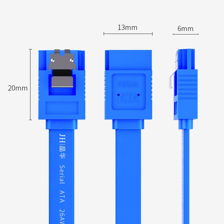 0.45m JINGHUA U510B High Speed SATA3.0 SSD Serial Cable(Blue Straight To Straight) - eSATA & SATA & IDE by JINGHUA | Online Shopping UK | buy2fix