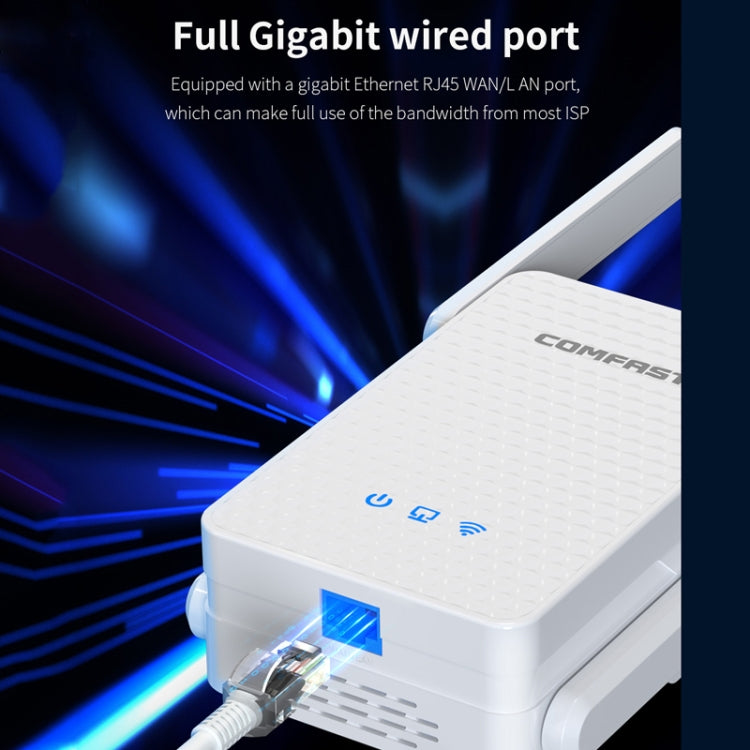 COMFAST CF-XR185 3000Mbps WiFi6 Dual Band Signal Amplifier Gigabit WAN/LAN Port EU Plug - Broadband Amplifiers by COMFAST | Online Shopping UK | buy2fix