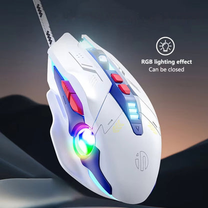 Inphic W9P Glowing Computer Gaming Wired Mouse(Silent Version) - Wired Mice by Inphic | Online Shopping UK | buy2fix