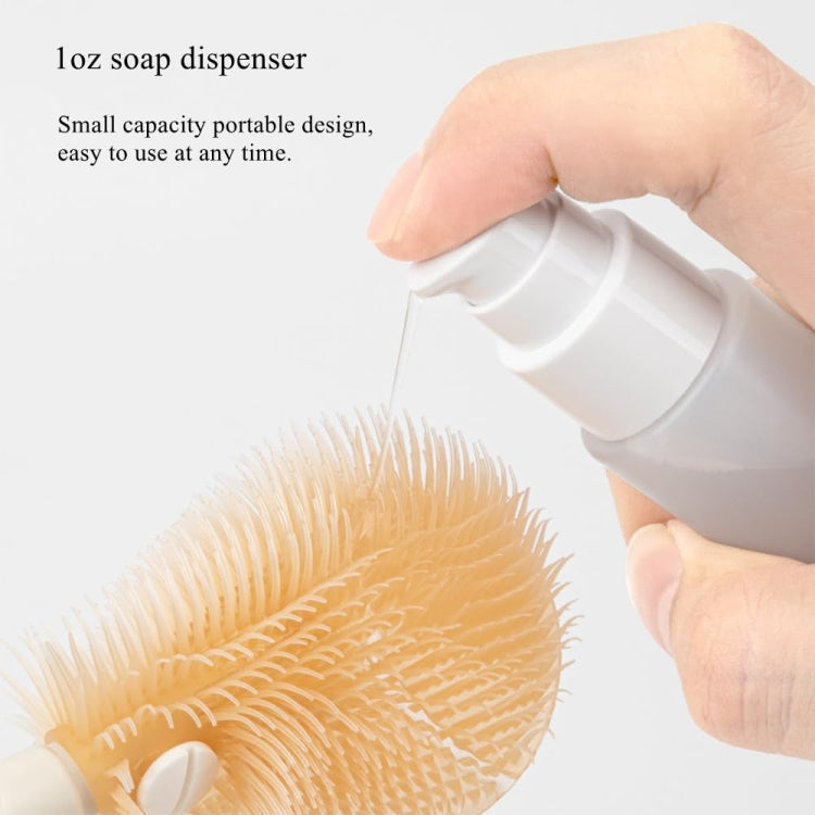 Silicone Portable Baby Bottle Brush Set Travel Cleaning Brush(White) - Cleaning Tools by buy2fix | Online Shopping UK | buy2fix