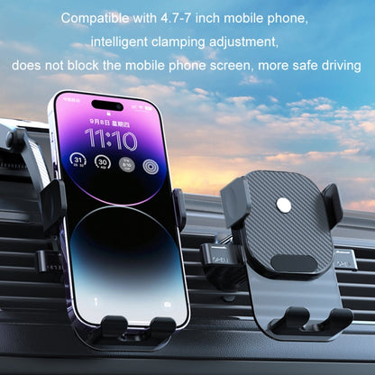 Car Suction Cup Dashboard Automatic Lock Mobile Phone Holder, Style: Orange Air Outlet - Car Holders by buy2fix | Online Shopping UK | buy2fix