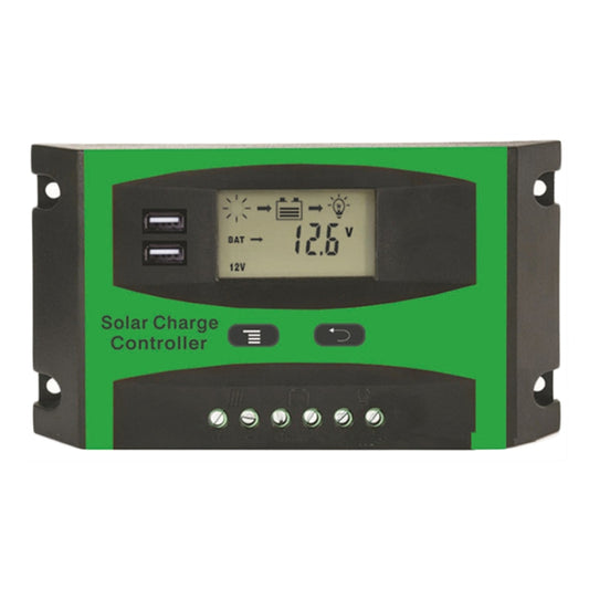 30A 12V/24V Solar Charge And Discharge Controller Dual USB Port LCD Solar Cells Panel Charge Regulator - Others by buy2fix | Online Shopping UK | buy2fix