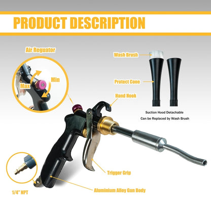 High Pressure Car Interior Cleaning Gun with Bearing Car Beauty Dust Removal Brush(JON060608) - Car Washer & Accessories by buy2fix | Online Shopping UK | buy2fix