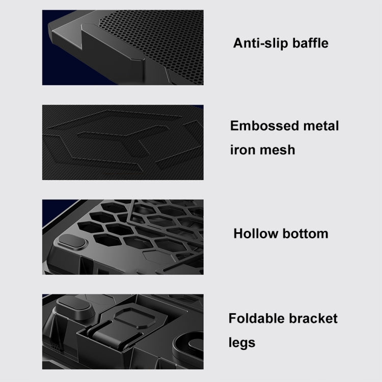 ICE COOREL S511 Laptop Radiator Heightening Bracket Dual-fans no Speed Regulation - Cooling Pads by ICE COOREL | Online Shopping UK | buy2fix