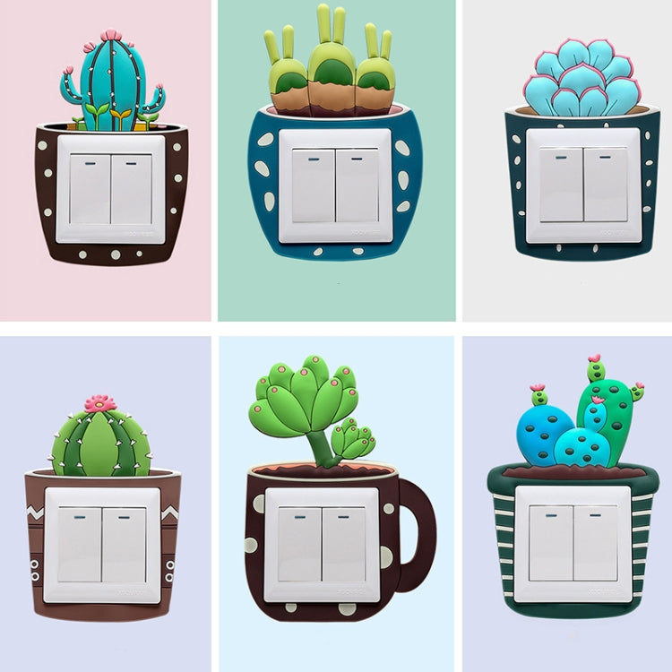 Luminous Three-dimensional Cactus Switch Sticker Socket Panel Cover Decor, Style: Rabbit - Sticker by buy2fix | Online Shopping UK | buy2fix