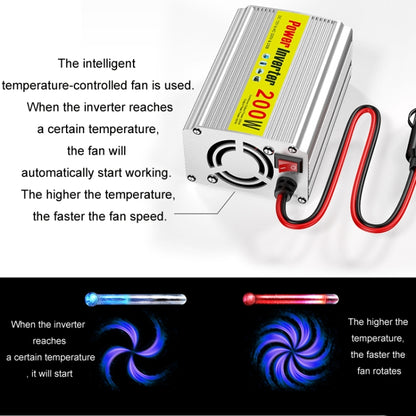 200W Modified Sine Wave Inverter Car Mobile Phone 2.1A Universal Power Supply, Specification: 12 To 110V - Modified Square Wave by buy2fix | Online Shopping UK | buy2fix