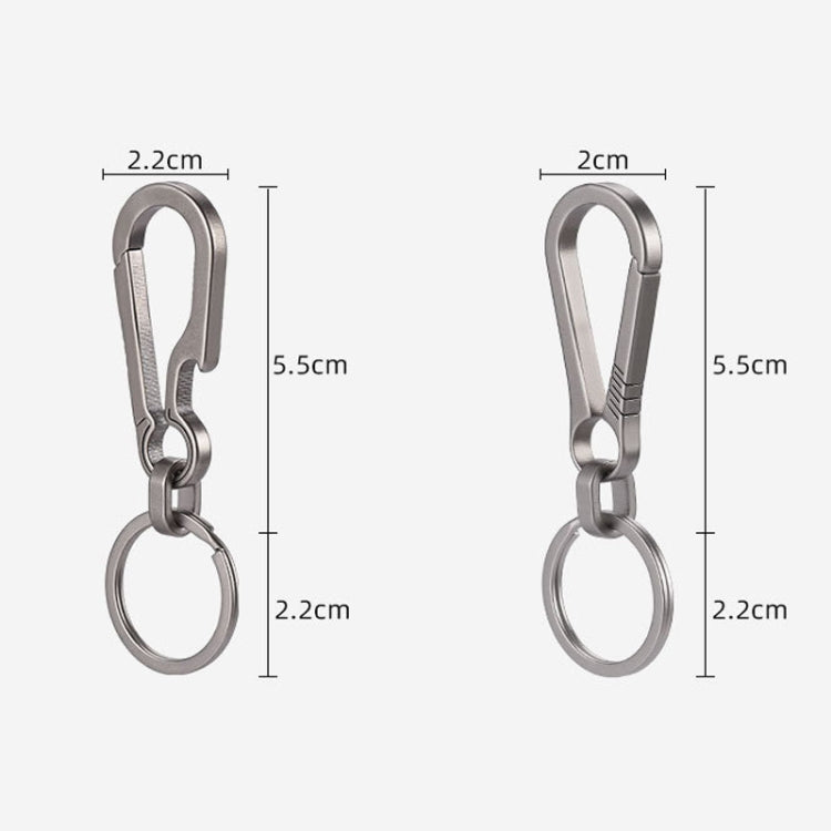 Titanium Alloy Car Keychain Multifunctional Simple Loss Prevention Belt Charm Ring, Style: Upgrade Model - Key Rings by buy2fix | Online Shopping UK | buy2fix