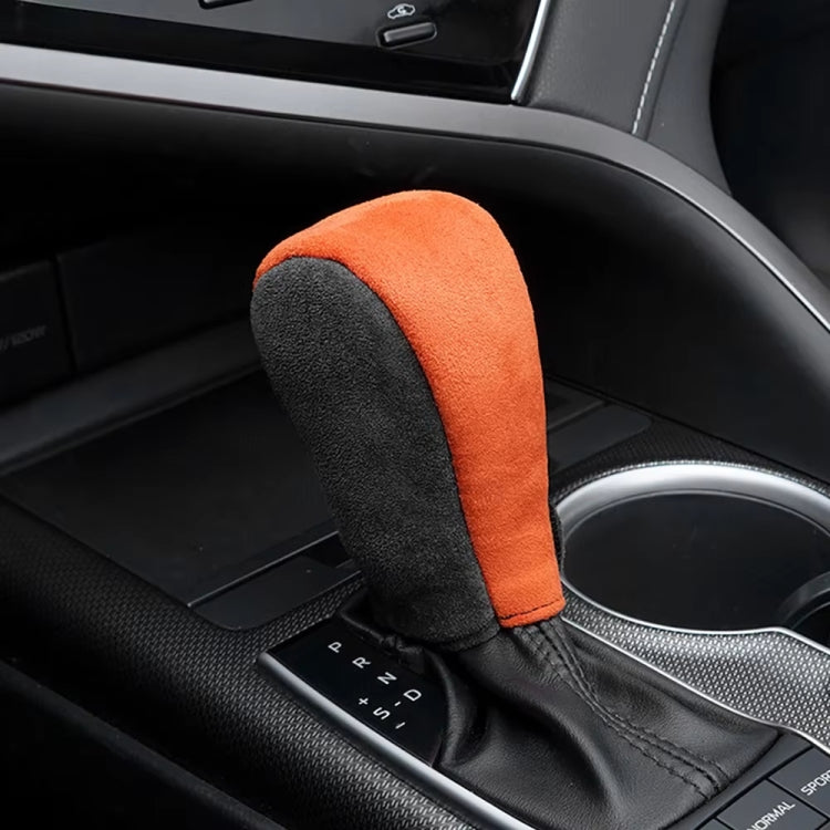 Suede Automatic Manual Gear Lever Cover(Orange) - Shift Knob by buy2fix | Online Shopping UK | buy2fix