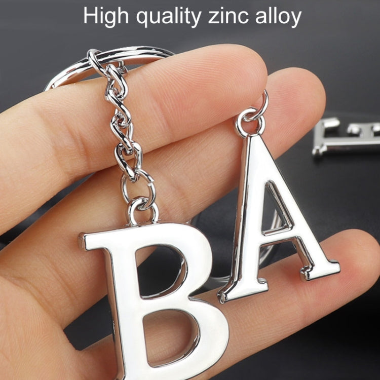 Double-Sided Three-Dimensional Plating Alphabet Keychain, Style: Z - Key Rings by buy2fix | Online Shopping UK | buy2fix