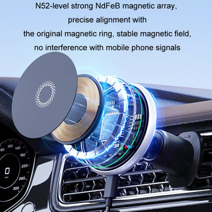 Car Wireless Magnetic Atmosphere Light Mobile Phone Holder(W17) - Wireless Charger Holders by buy2fix | Online Shopping UK | buy2fix