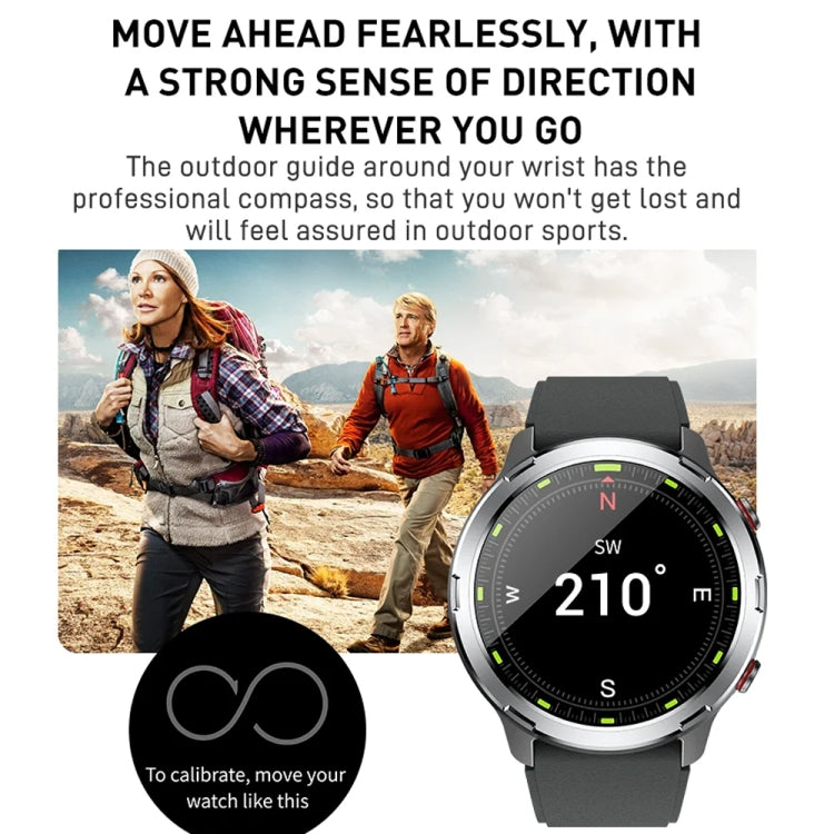 Outdoor GPS Sport Watch 1.32inch HD Round Screen Multi Sport Mode Smartwatch(Silver) - Smart Watches by buy2fix | Online Shopping UK | buy2fix