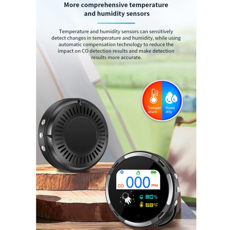 Portable Waterproof Carbon Monoxide Alarm Detector(Black) - Air & Water Quality Tester by buy2fix | Online Shopping UK | buy2fix