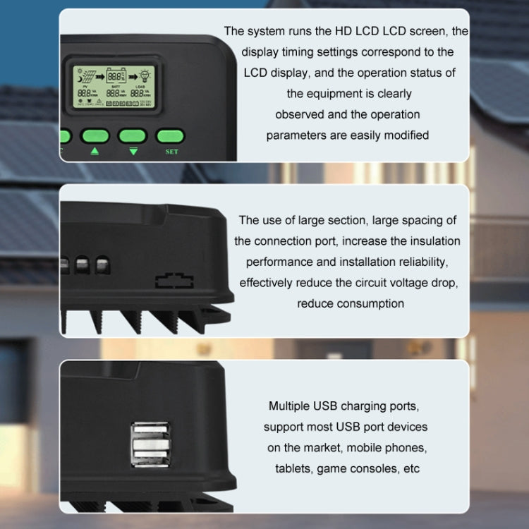 12V/24V 60A MPPT Intelligent Lighting Identification Solar Controller, Model: CM-D60 - Others by buy2fix | Online Shopping UK | buy2fix