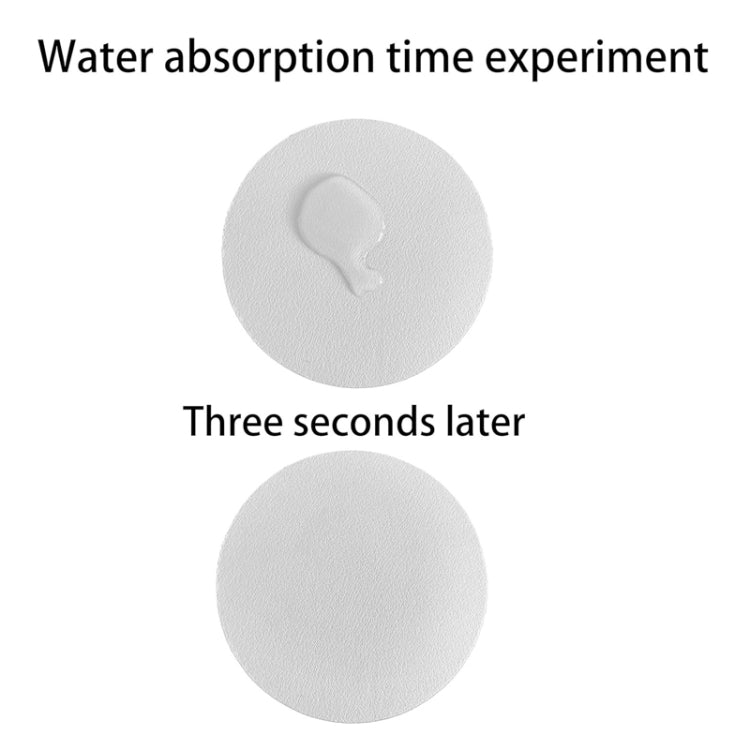 6.8cm 4pcs PU Leather Car Coaster Car Decorative Water Absorption Cup Sink Mat(White) - Car Drink Holders by buy2fix | Online Shopping UK | buy2fix